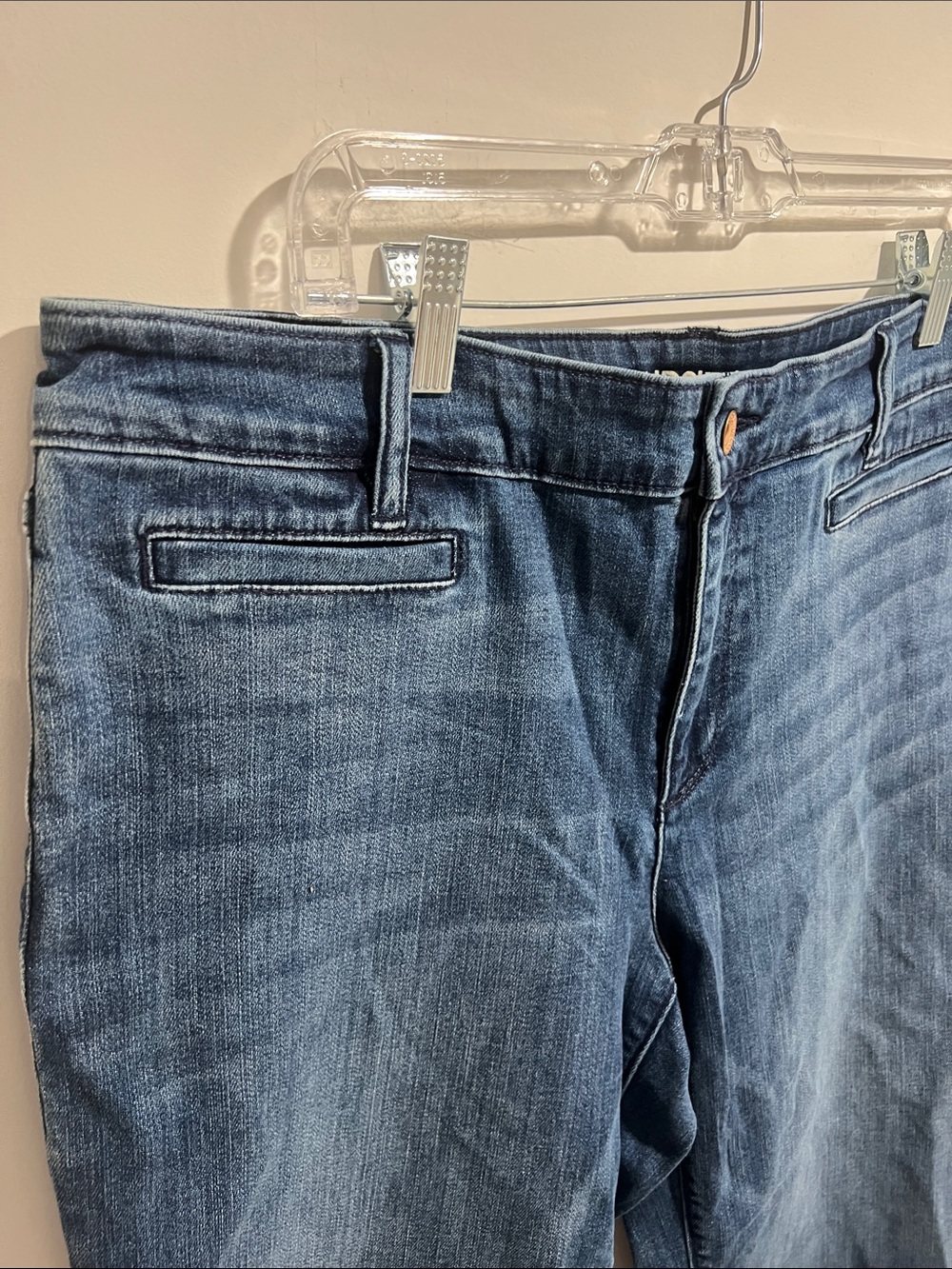 Lands' End Dark Blue Wide Leg Cropped Jeans Size 16 - Picture 3 of 6